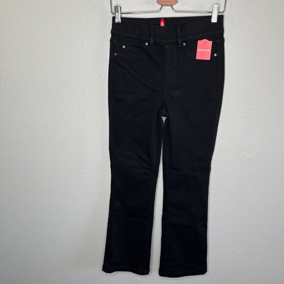 Spanx Womens Black Kick Flare Denim Jeans Size Small - Picture 3 of 14